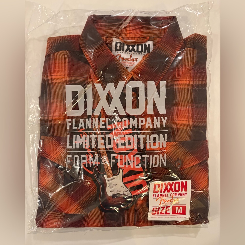 DIXXON FENDER "STRATOCASTER" FLANNEL; Women’s Medium - NWT